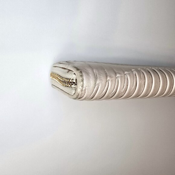 COACH Gathered Leather Madison Wallet - Pearl - Picture 7 of 12